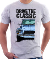 Drive The Classic Citroen Dyane Late Model (Black Roof). T-shirt in White Colour