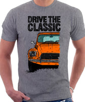 Drive The Classic Citroen Dyane Late Model. T-shirt in Heather Grey Colour