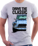 Drive The Classic Citroen Dyane Late Model. T-shirt in White Colour