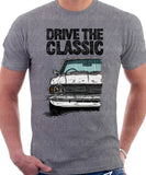 Drive The Classic Ford Cortina Mk2 Black Grille. T-shirt in Heather Grey Colour