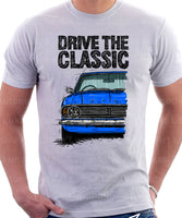 Drive The Classic Ford Cortina Mk2 Black Grille. T-shirt in White Colour