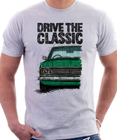 Drive The Classic Ford Cortina Mk2 Black Grille. T-shirt in White Colour