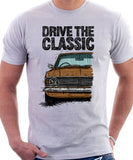 Drive The Classic Ford Cortina Mk2 Black Grille. T-shirt in White Colour