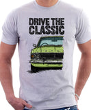 Drive The Classic Ford Cortina Mk2 Bumper Halogen. T-shirt in White Colour