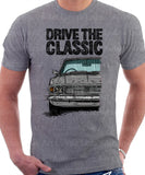 Drive The Classic Ford Cortina Mk2 Chrome Grille. T-shirt in Heather Grey Colour