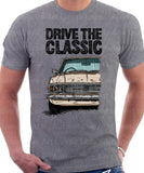 Drive The Classic Ford Cortina Mk2 Chrome Grille. T-shirt in Heather Grey Colour