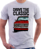 Drive The Classic Ford Cortina Mk2 Chrome Grille. T-shirt in White Colour