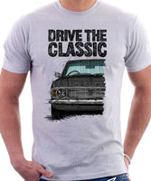 Drive The Classic Ford Cortina Mk2 Chrome Grille. T-shirt in White Colour