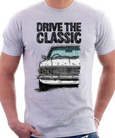 Drive The Classic Ford Cortina Mk2 Chrome Grille. T-shirt in White Colour