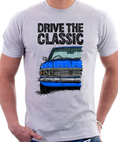 Drive The Classic Ford Cortina Mk2 Chrome Grille. T-shirt in White Colour