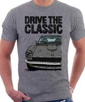 Drive The Classic Datsun 240Z/260Z. T-shirt in Heather Grey Colour