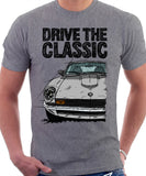 Drive The Classic Datsun 260Z/280Z. T-shirt in Heather Grey Colour