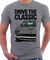 Drive The Classic Datsun 260Z/280Z. T-shirt in Heather Grey Colour