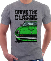 Drive The Classic Datsun 260Z/280Z. T-shirt in Heather Grey Colour