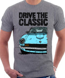 Drive The Classic Datsun 260Z/280Z. T-shirt in Heather Grey Colour