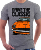 Drive The Classic Datsun 260Z/280Z. T-shirt in Heather Grey Colour