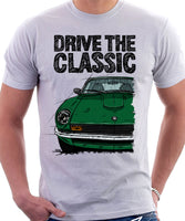 Drive The Classic Datsun 260Z/280Z. T-shirt in White Colour