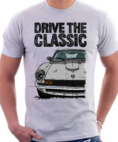 Drive The Classic Datsun 260Z/280Z. T-shirt in White Colour