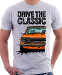 Drive The Classic Datsun 510/1600 Grille Version 1. T-shirt in White Colour