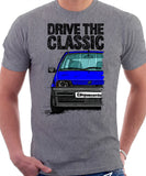 Drive The Classic Fiat Cinquecento. T-shirt in Heather Grey Colour