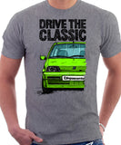 Drive The Classic Fiat Cinquecento Sporting. T-shirt in Heather Grey Colour