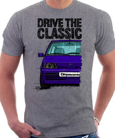 Drive The Classic Fiat Cinquecento Sporting. T-shirt in Heather Grey Colour