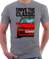 Drive The Classic Fiat Cinquecento Sporting. T-shirt in Heather Grey Colour