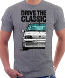 Drive The Classic Fiat Cinquecento Sporting. T-shirt in Heather Grey Colour