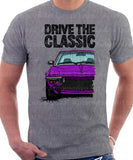 Drive The Classic Fiat X1/9 Early Model. T-shirt in Heather Grey Colour