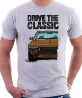 Drive The Classic Fiat X1/9 Early Model. T-shirt in White Colour