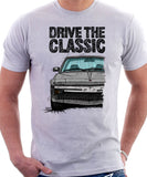 Drive The Classic Fiat X1/9 Late Model Black Splitter. T-shirt in White Colour