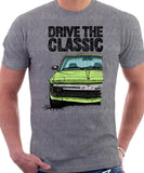 Drive The Classic Fiat X1/9 Late Model Colour Splitter. T-shirt in Heather Grey Colour