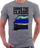 Drive The Classic Fiat X1/9 Late Model Colour Splitter. T-shirt in Heather Grey Colour