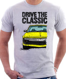 Drive The Classic Fiat X1/9 Late Model Colour Splitter. T-shirt in White Colour