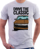 Drive The Classic Fiat X1/9 Late Model Colour Splitter. T-shirt in White Colour