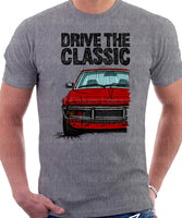 Drive The Classic Fiat X1/9 US Model. T-shirt in Heather Grey Colour