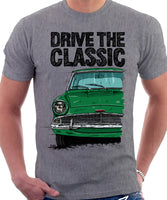 Drive The Classic Ford Anglia 105E. T-shirt in Heather Grey Colour