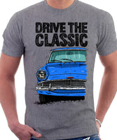 Drive The Classic Ford Anglia 105E. T-shirt in Heather Grey Colour