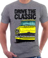 Drive The Classic Ford Anglia 105E. T-shirt in Heather Grey Colour