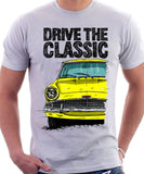 Drive The Classic Ford Anglia 105E. T-shirt in White Colour