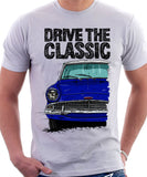 Drive The Classic Ford Anglia 105E (White Roof). T-shirt in White Colour