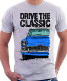 Drive The Classic Ford Anglia 105E (White Roof). T-shirt in White Colour