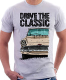 Drive The Classic Ford Anglia 105E (White Roof). T-shirt in White Colour