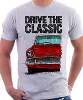 Drive The Classic Ford Anglia 105E (White Roof). T-shirt in White Colour