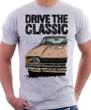 Drive The Classic Ford Capri Mk2. T-shirt in White Colour