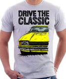 Drive The Classic Ford Capri Mk2. T-shirt in White Colour