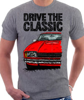 Drive The Classic Ford Capri Mk2. T-shirt in Heather Grey Colour