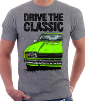 Drive The Classic Ford Capri Mk2. T-shirt in Heather Grey Colour