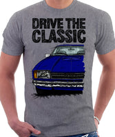 Drive The Classic Ford Capri Mk2. T-shirt in Heather Grey Colour