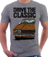 Drive The Classic Ford Capri Mk2. T-shirt in Heather Grey Colour